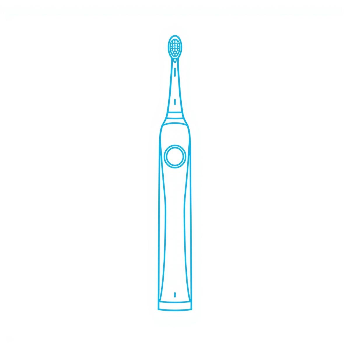 Electric Toothbrush artwork in blue outline